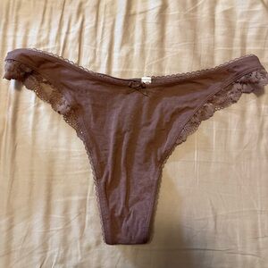 Victoria's Secret Brown Lace Trim Panties